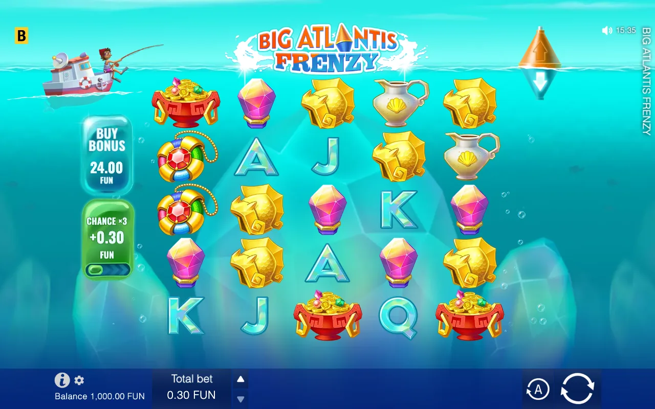 The base game — Big Atlantis Frenzy