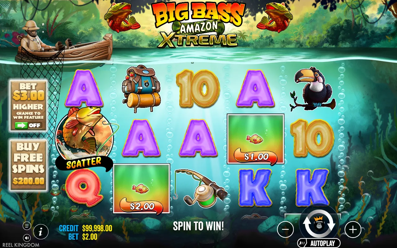 The base game — Big Bass Amazon Xtreme