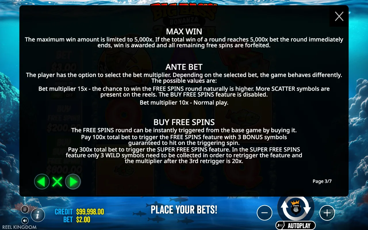 Max win — Big Bass Bonanza 3-Reeler