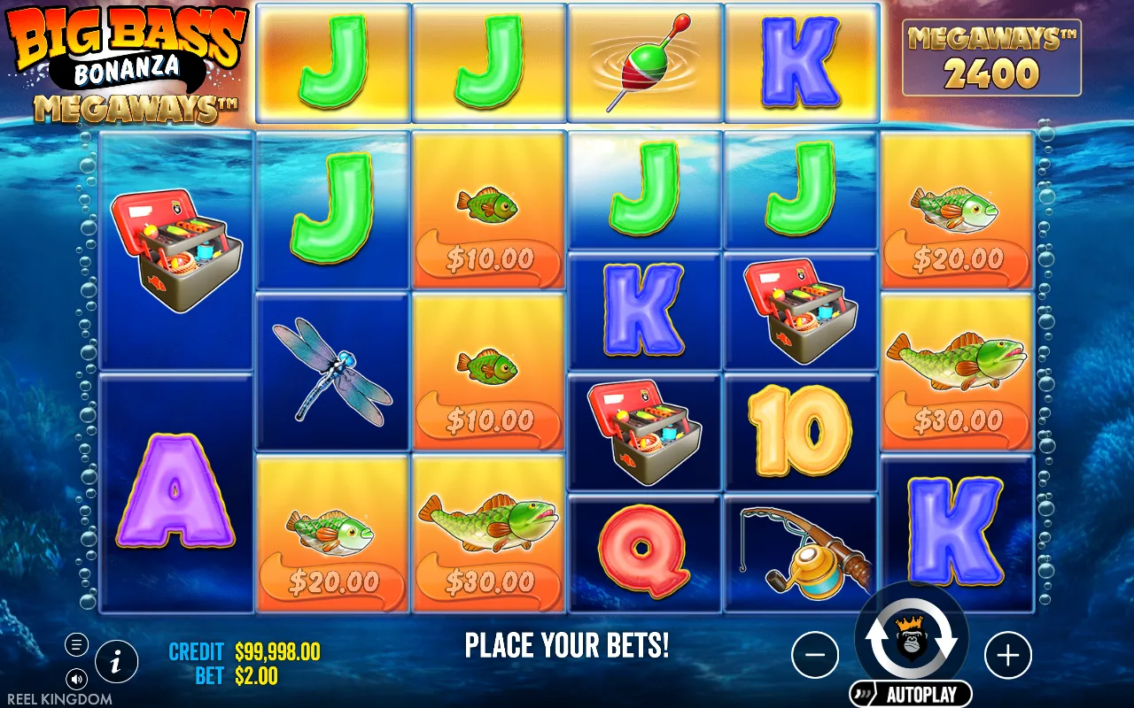 The base game — Big Bass Bonanza Megaways