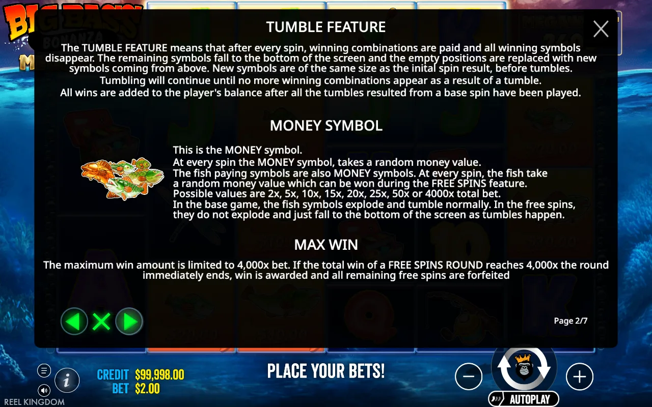 Money symbol — Big Bass Bonanza Megaways