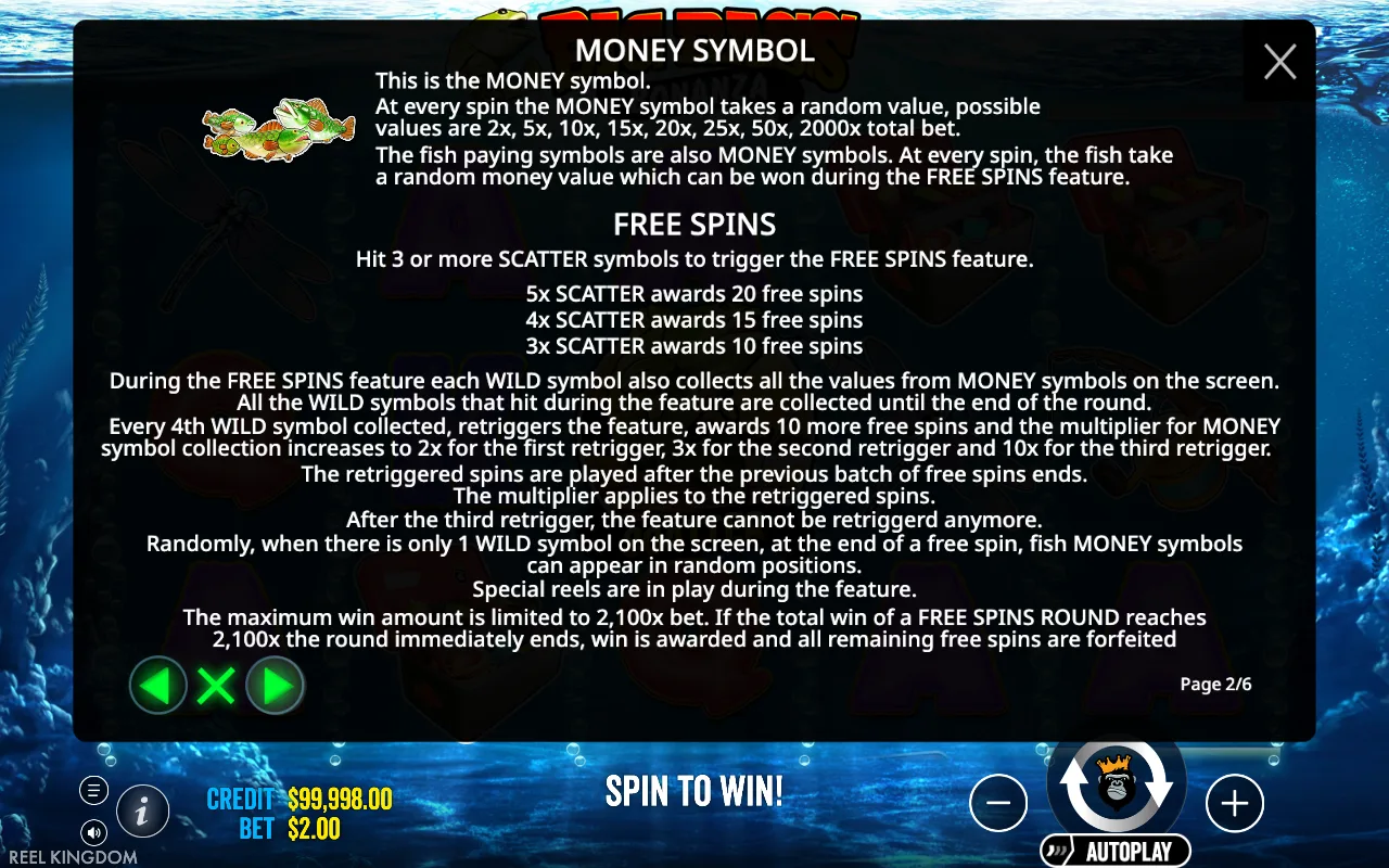 Free spins — Big Bass Bonanza