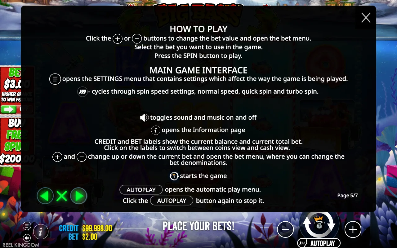 How to play — Big Bass Christmas Bash