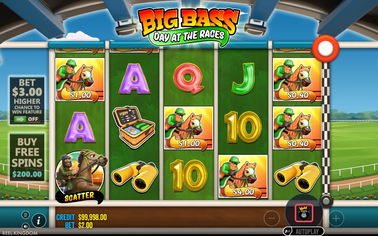 The base game — Big Bass Day at the Races
