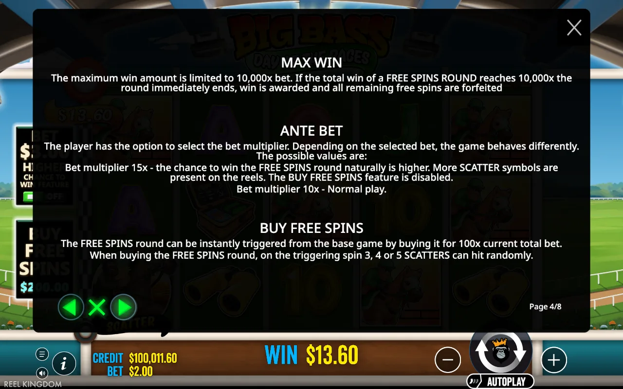 Max win — Big Bass Day at the Races
