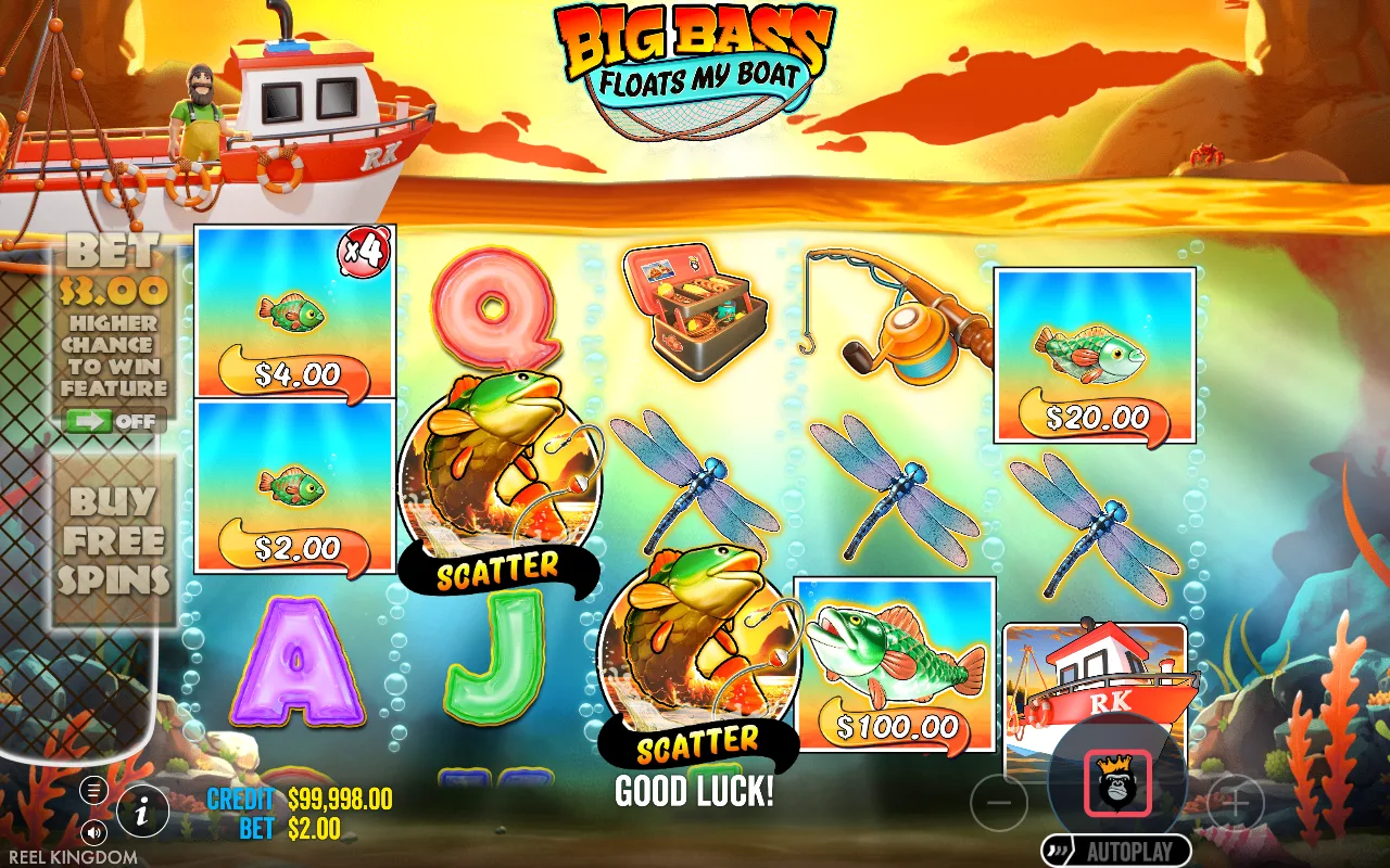 The base game — Big Bass Floats My Boat