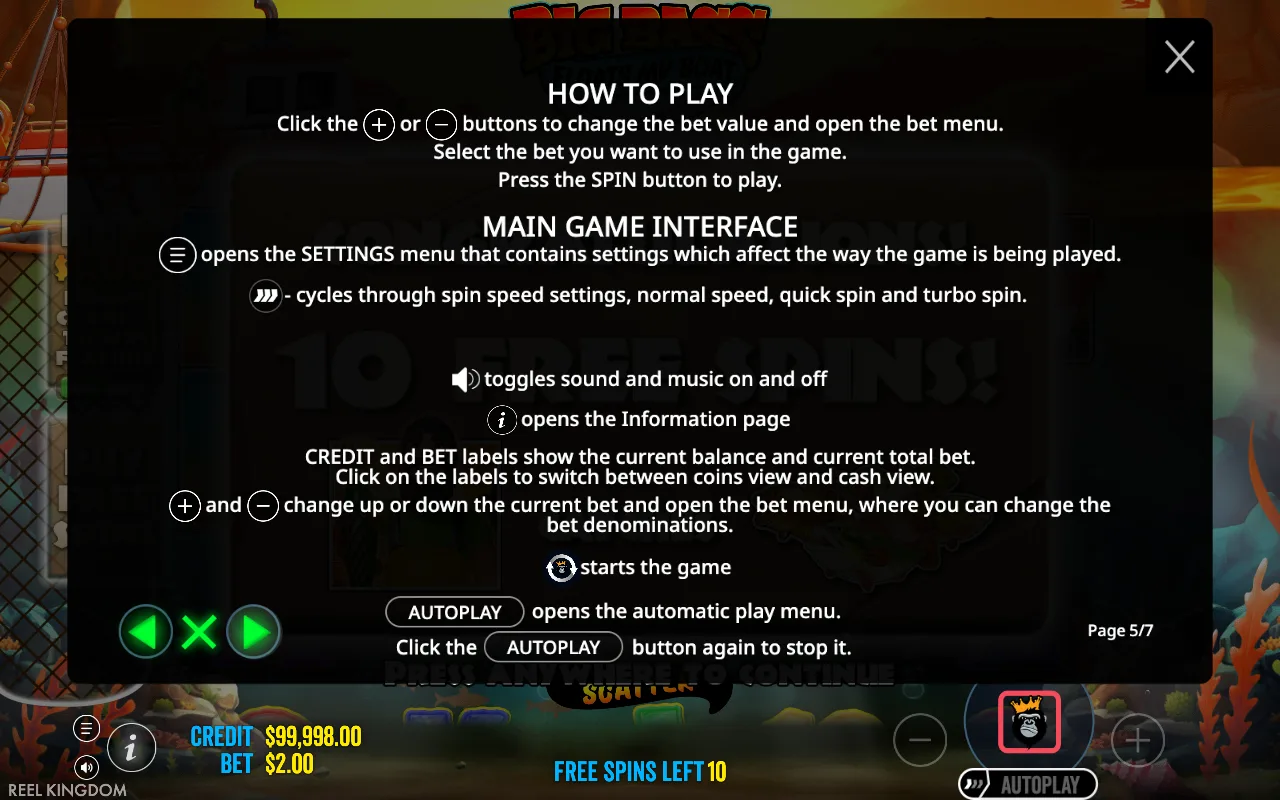 How to play — Big Bass Floats My Boat