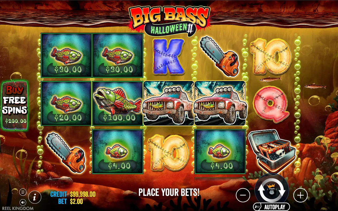 The base game — Big Bass Halloween 2