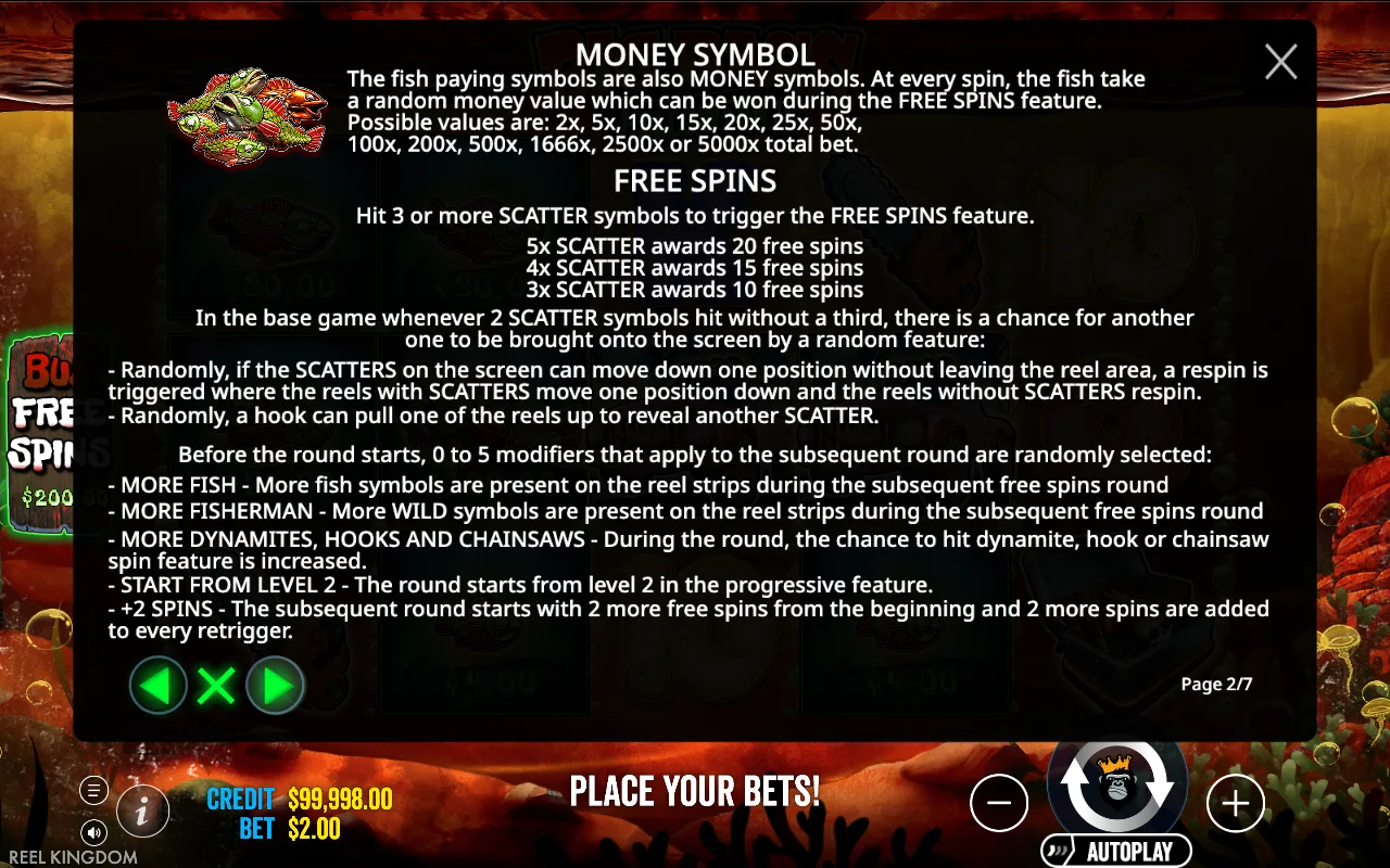 Free spins — Big Bass Halloween 2
