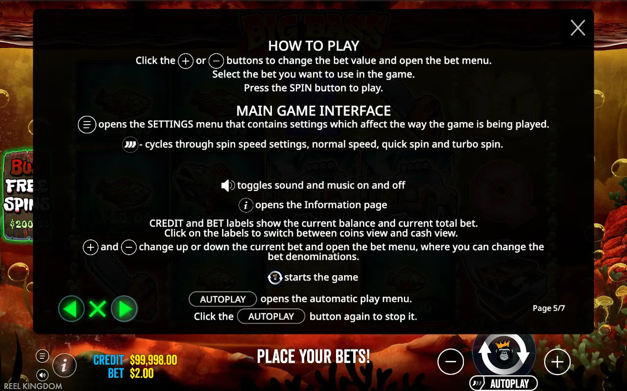 How to play — Big Bass Halloween 2