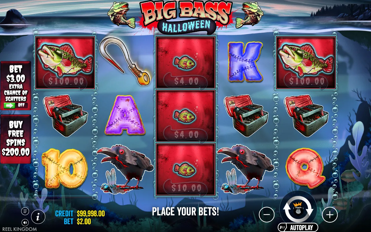 The base game — Big Bass Halloween