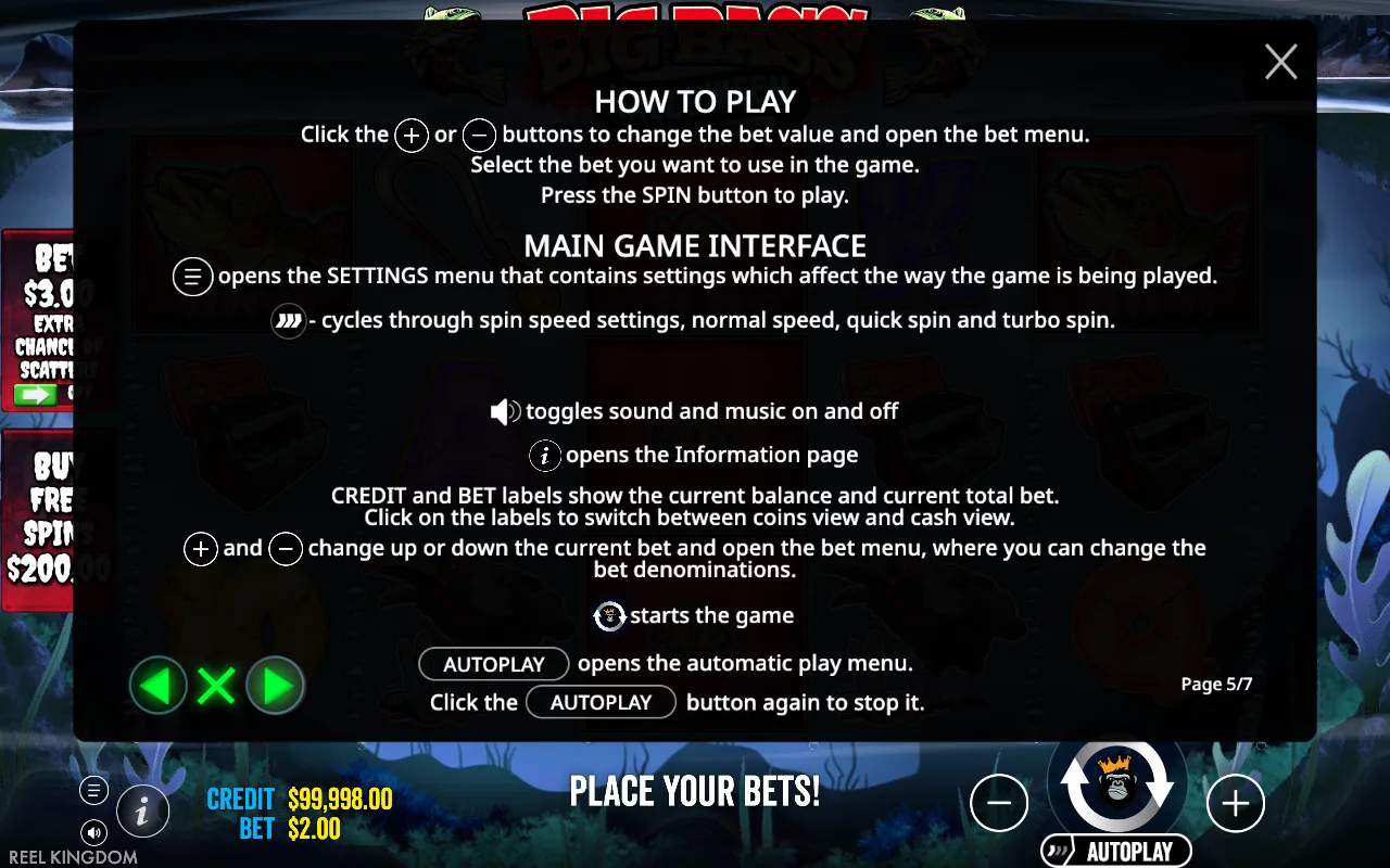 How to play — Big Bass Halloween
