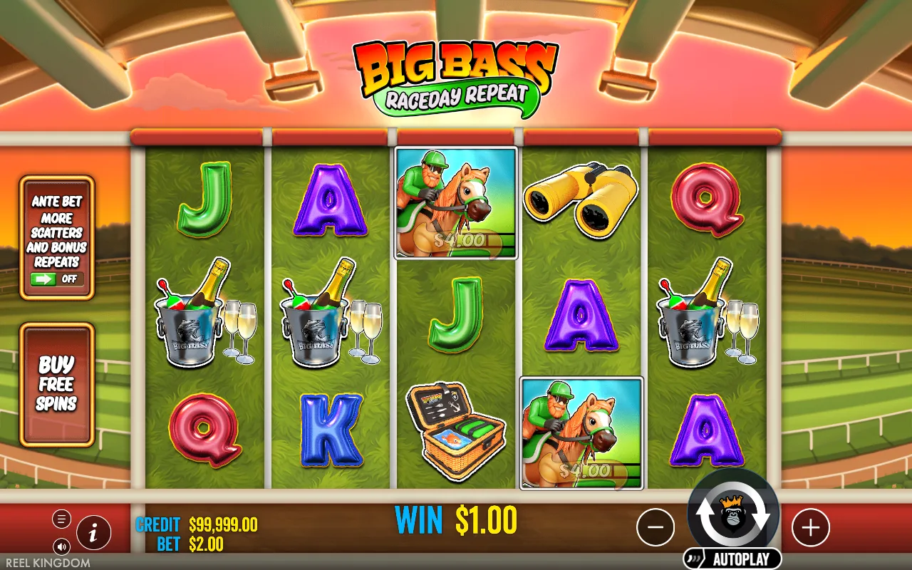 The base game — Big Bass Raceday Repeat