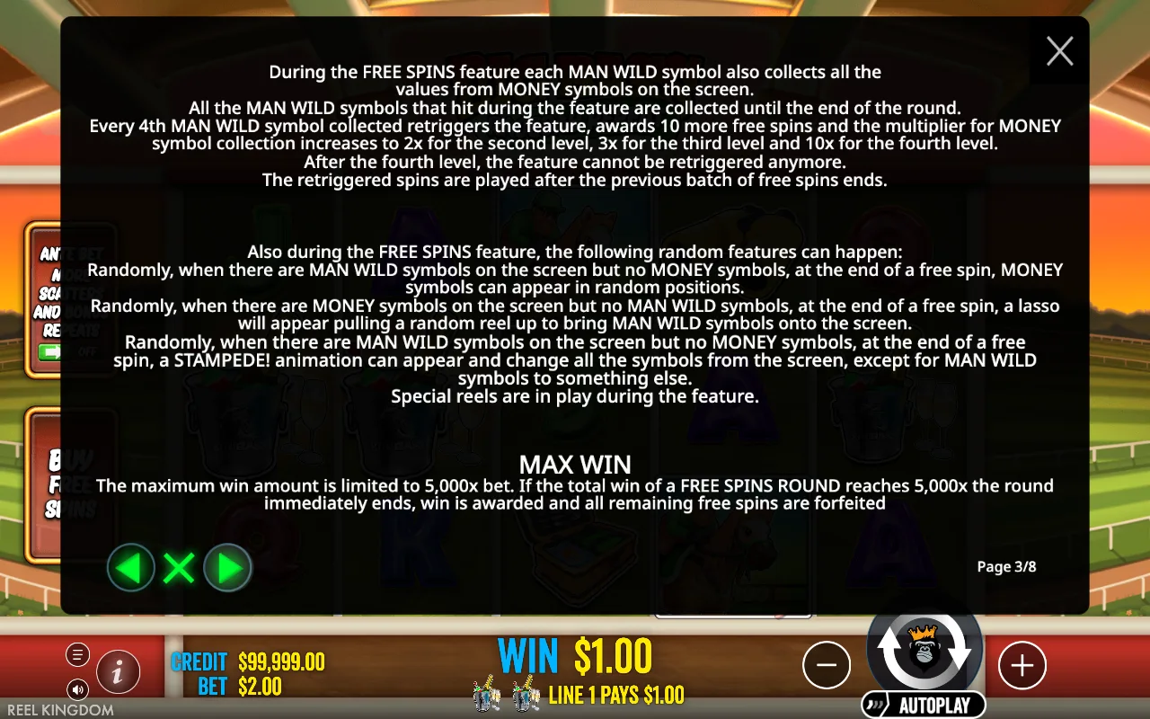 Game rules, page 3 — Big Bass Raceday Repeat