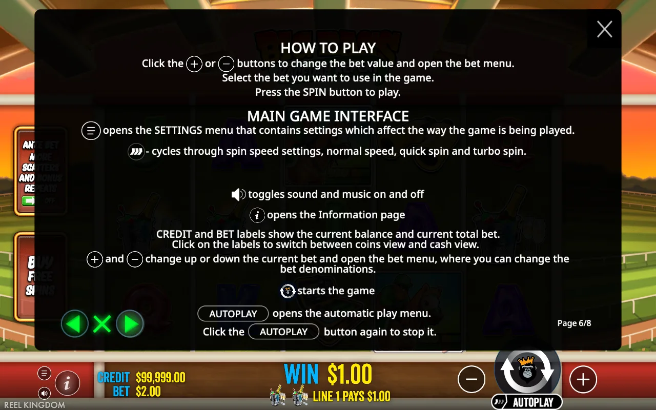 How to play — Big Bass Raceday Repeat