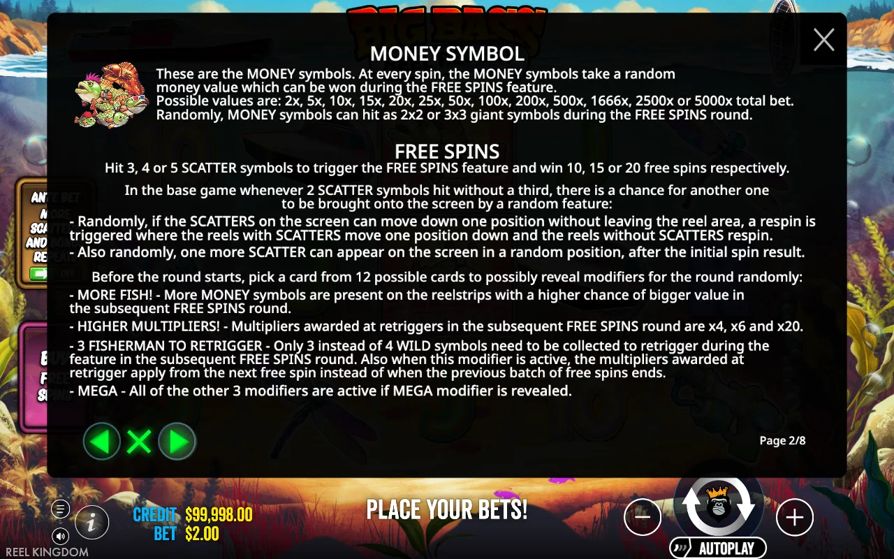 Money symbol — Big Bass Reel Repeat