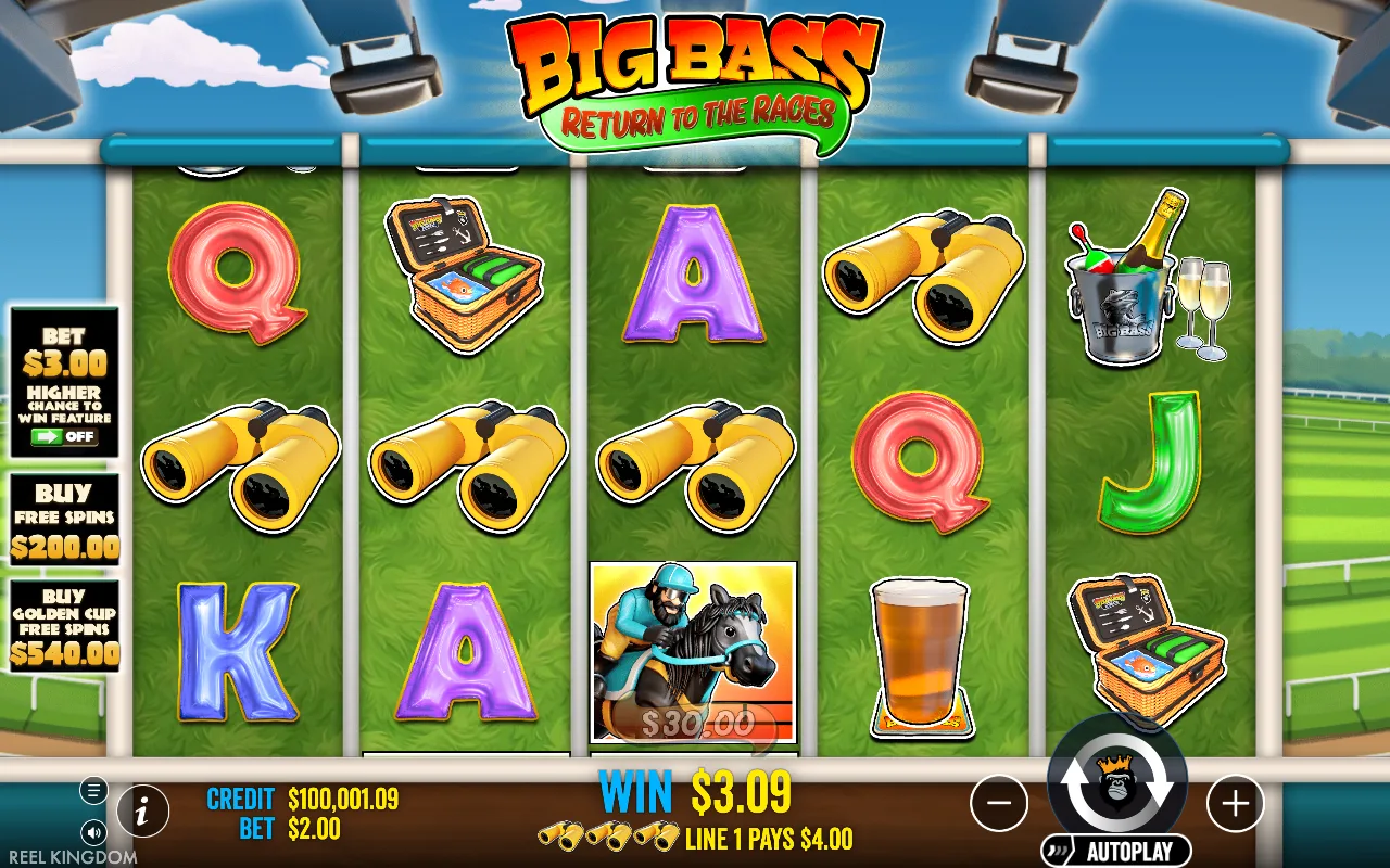 The base game — Big Bass Return to the Races