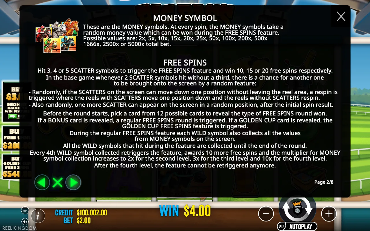 Free spins — Big Bass Return to the Races