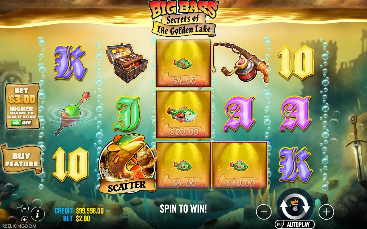 The base game — Big Bass Secrets of the Golden Lake