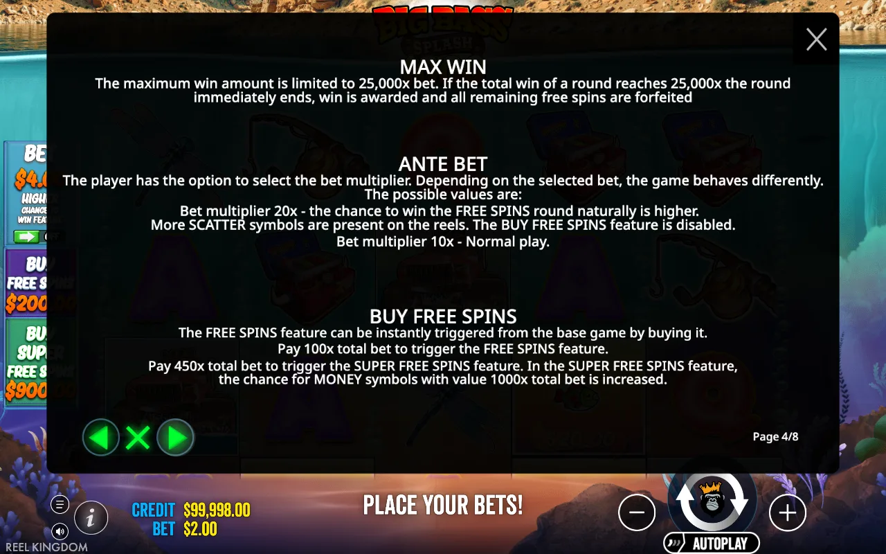 Max win — Big Bass Splash 1000
