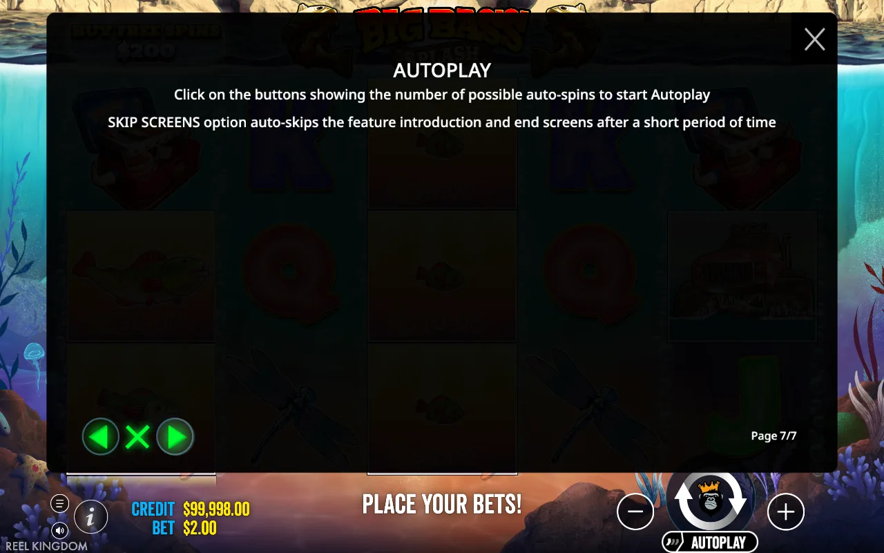 Autoplay — Big Bass Splash