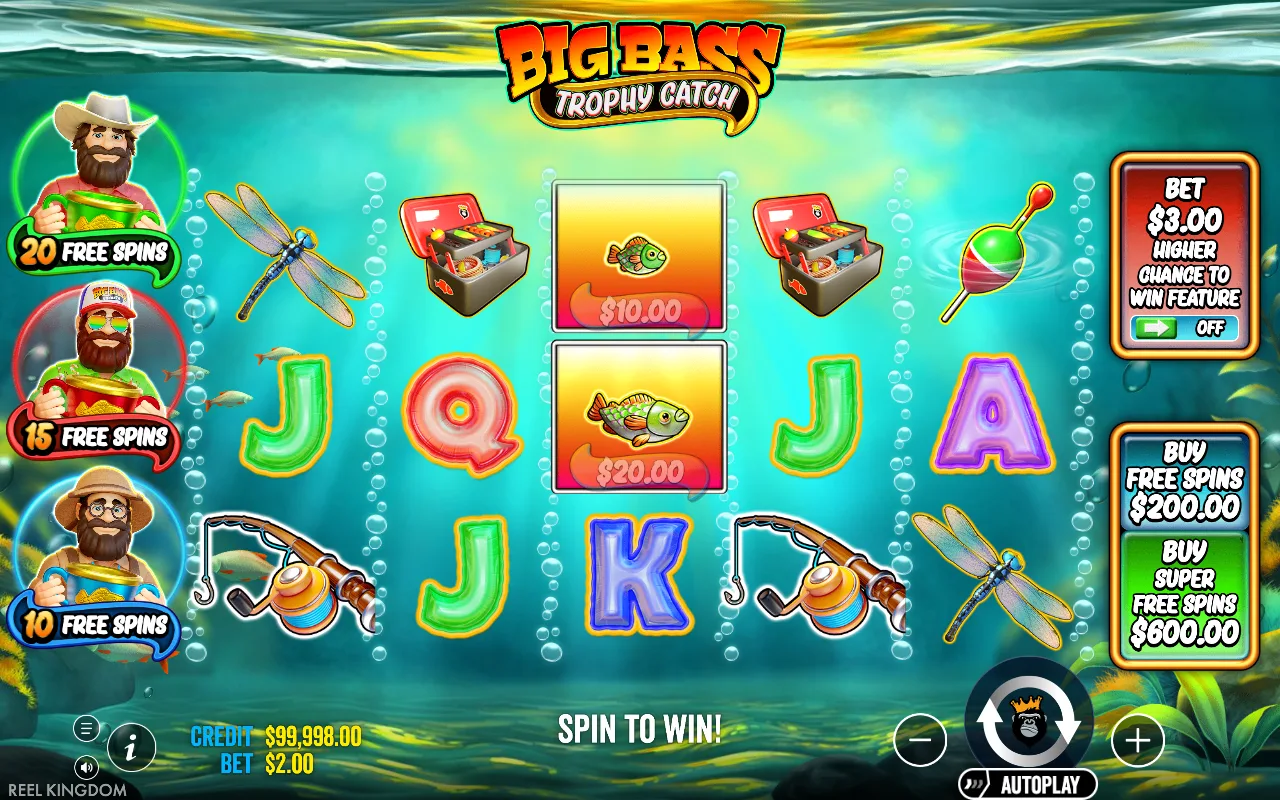 The base game — Big Bass Trophy Catch