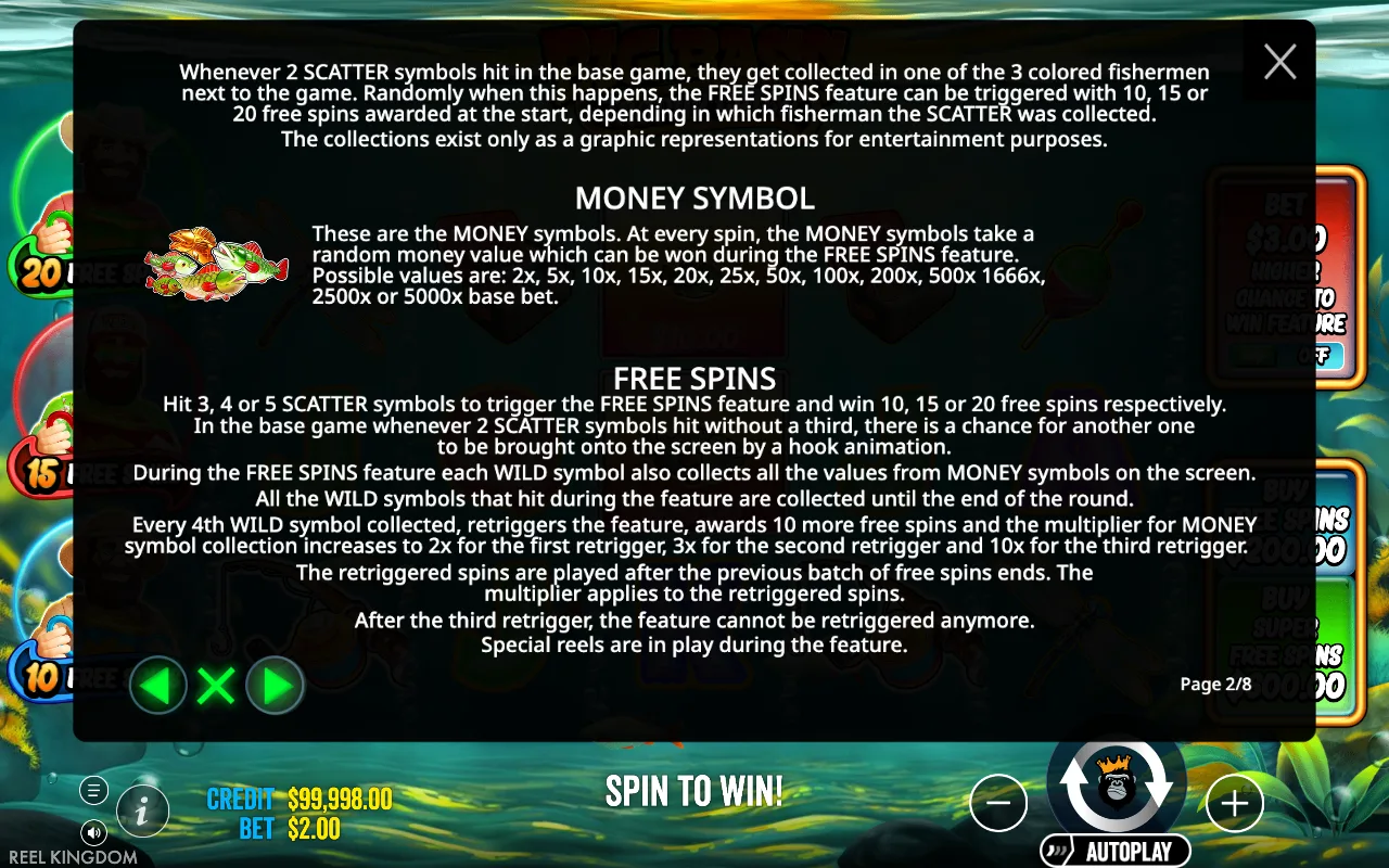 Money symbol — Big Bass Trophy Catch