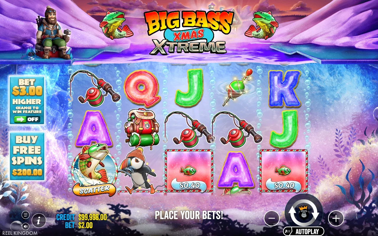 The base game — Big Bass Xmas Extreme