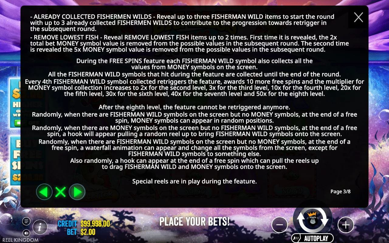 Game rules, page 3 — Big Bass Xmas Extreme