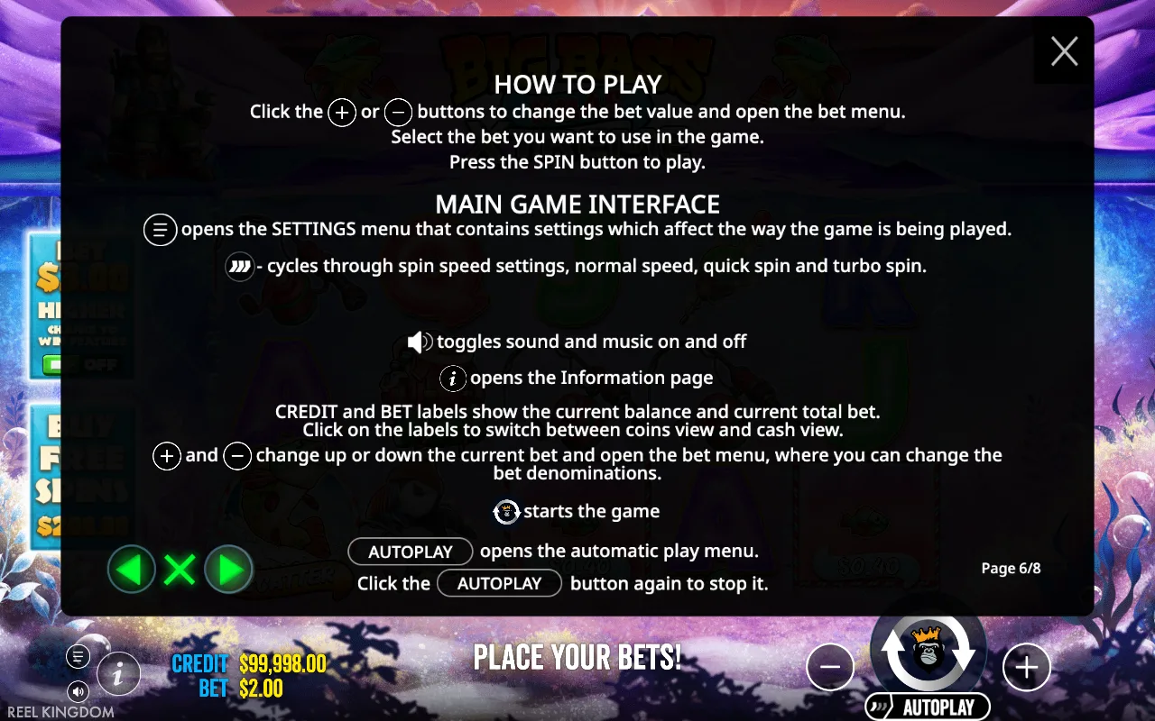 How to play — Big Bass Xmas Extreme