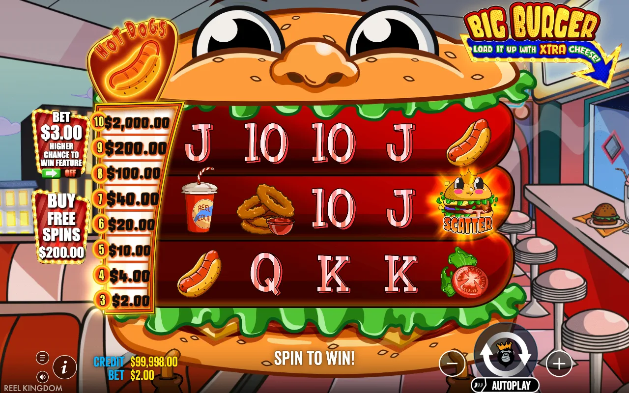 The base game — Big Burger Load it up with Xtra Cheese