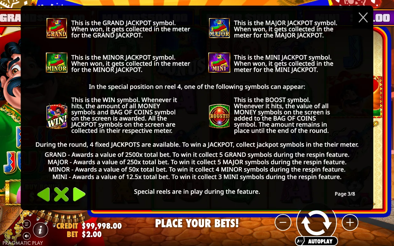 Game rules, page 3 — Big Juan