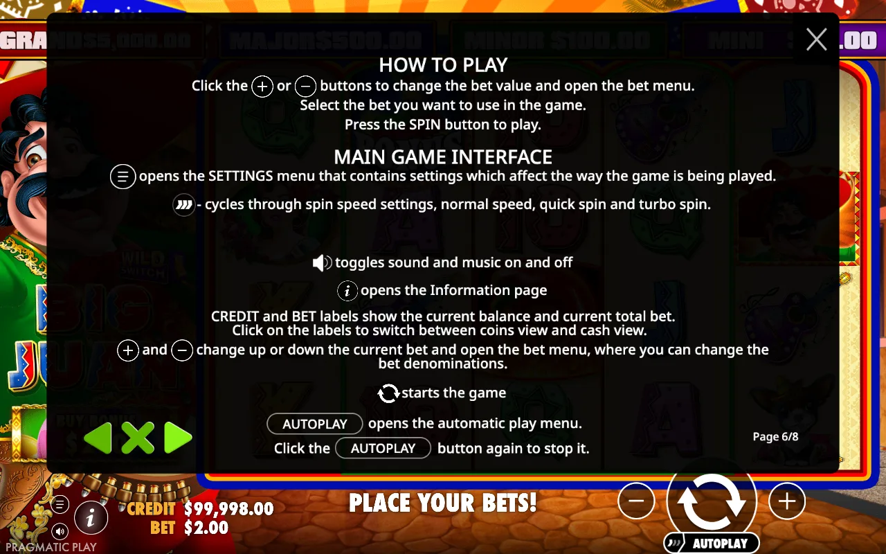 How to play — Big Juan