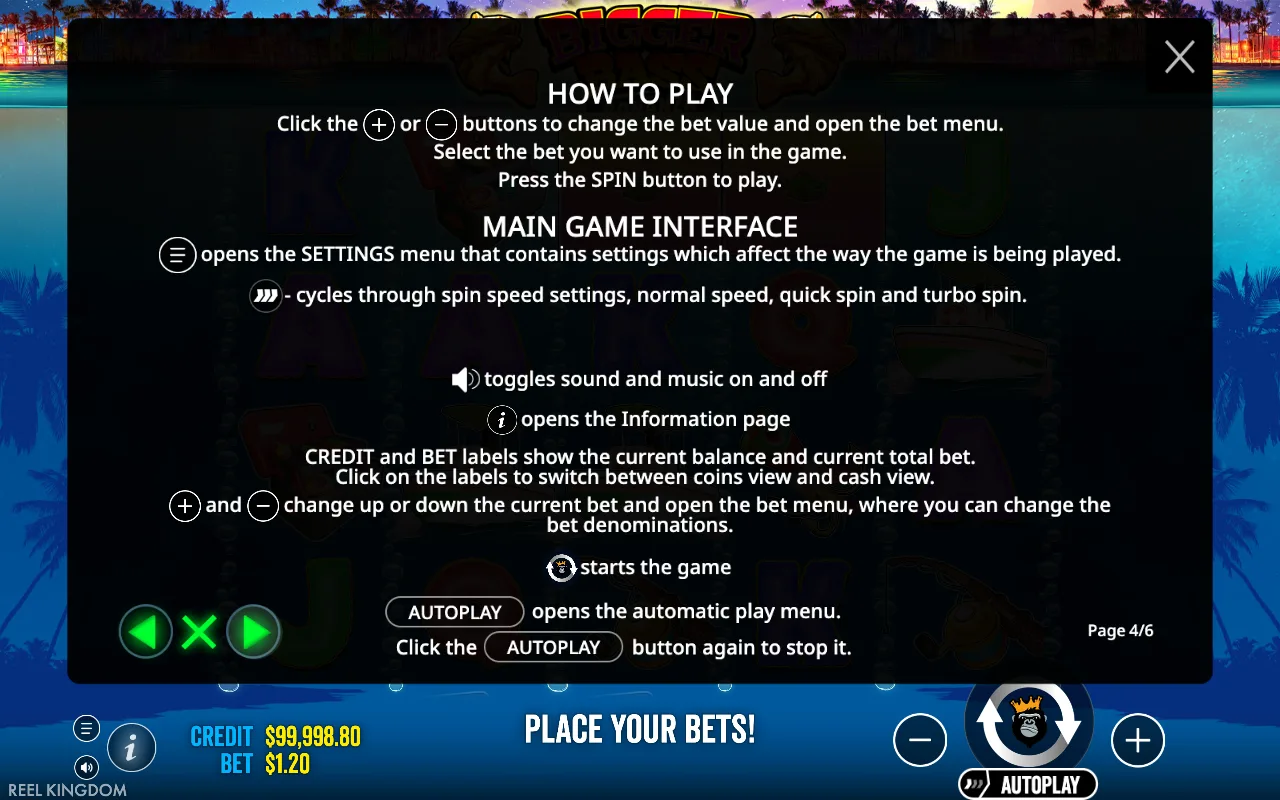 How to play — Bigger Bass Bonanza