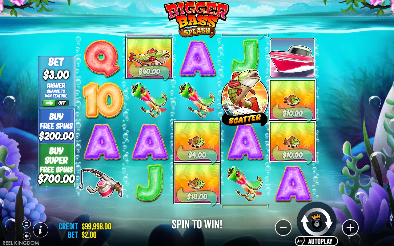 The base game — Bigger Bass Splash