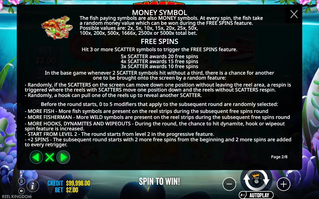 Free spins — Bigger Bass Splash