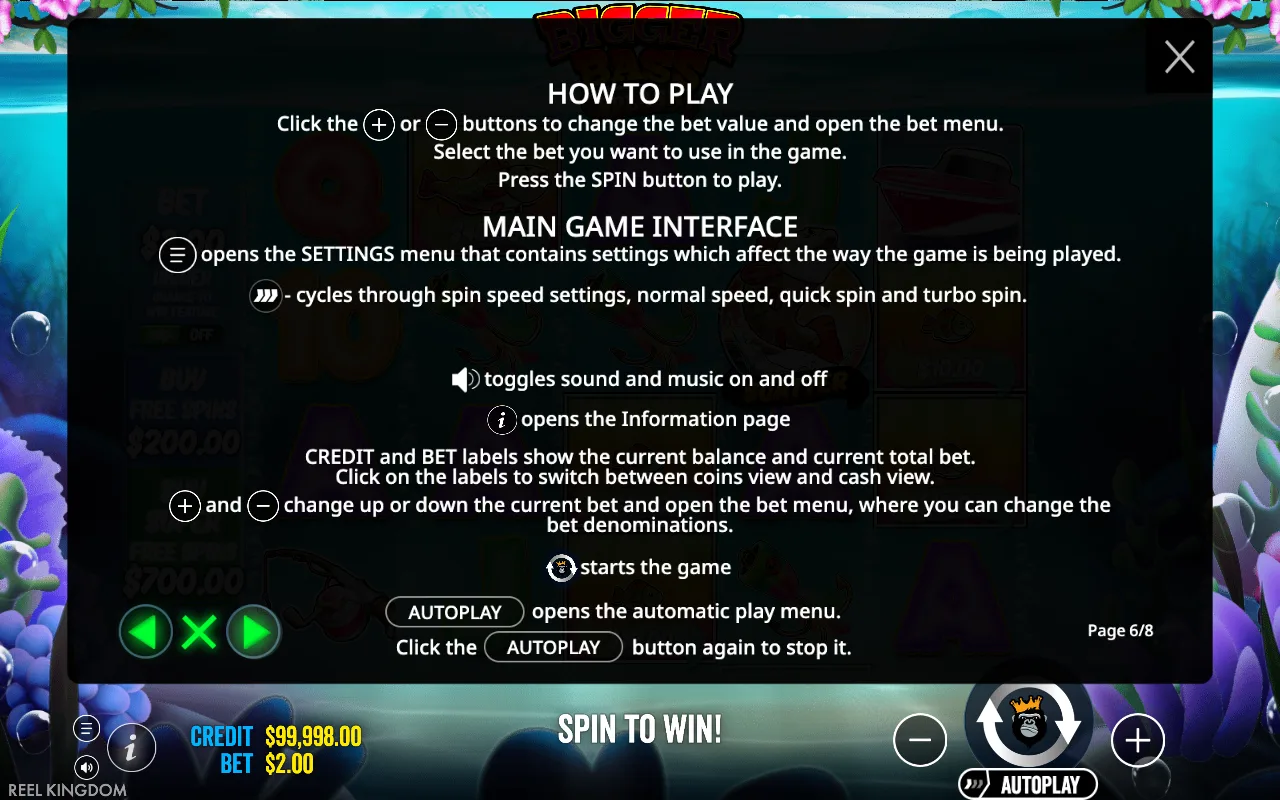 How to play — Bigger Bass Splash