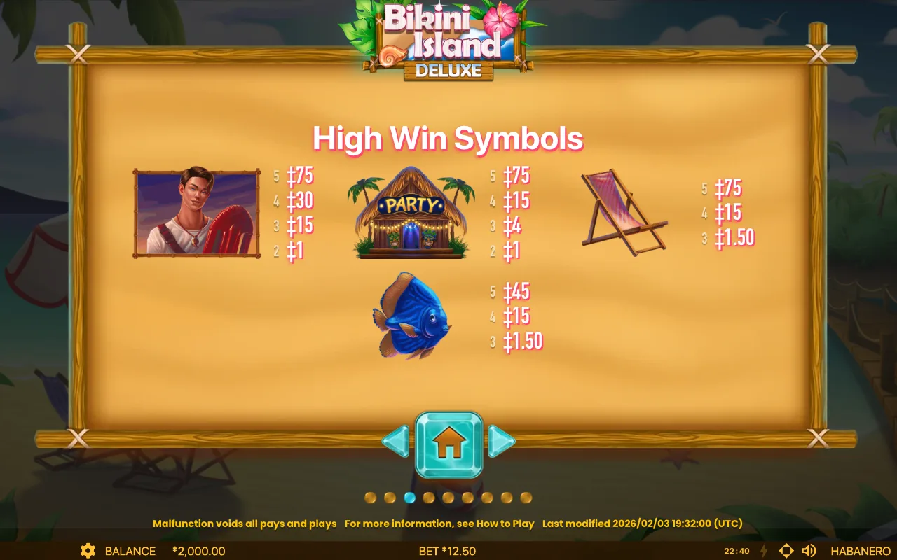 Game rules, page 5 — Bikini Island Deluxe