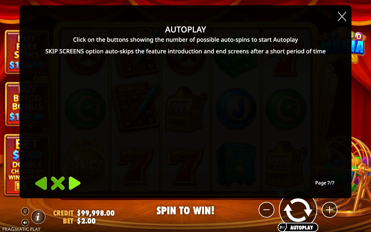Autoplay — Bingo Mania