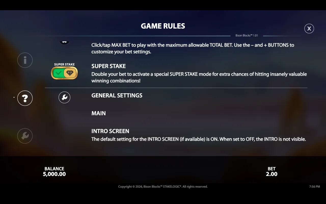 Game rules — Bison Blocks