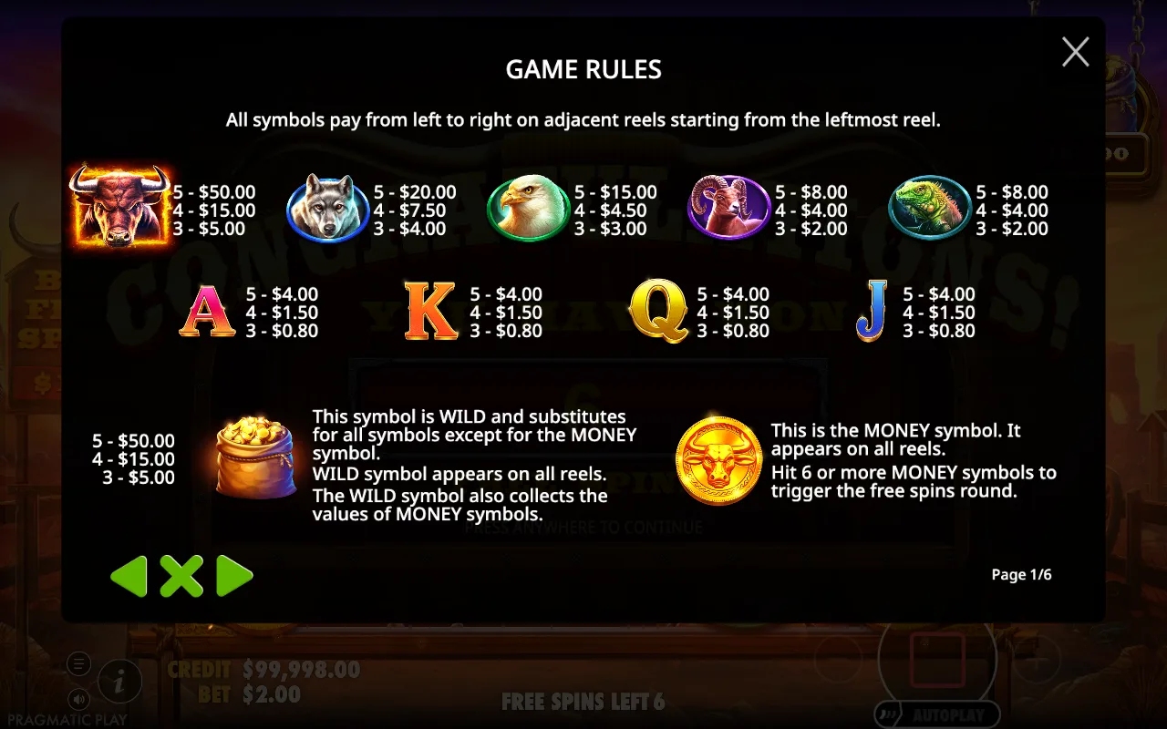 Game rules — Black Bull