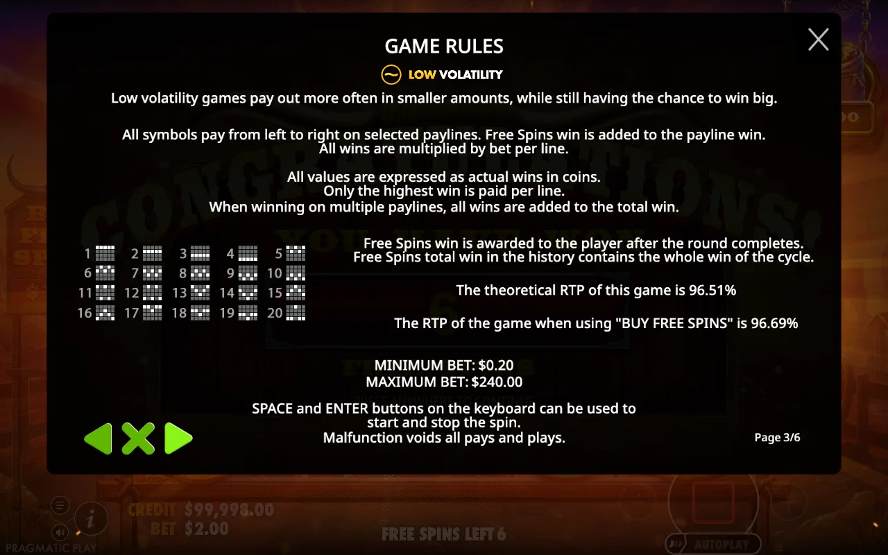 Game rules — Black Bull