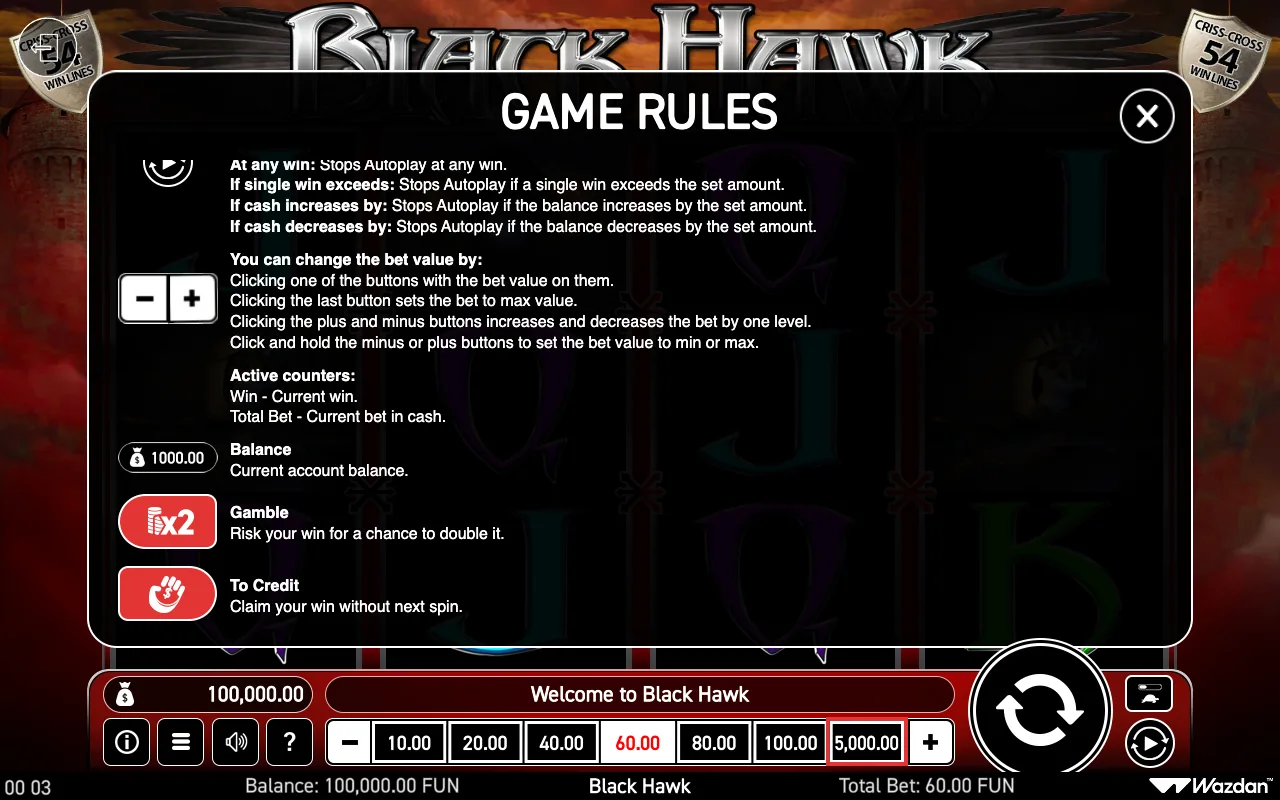 Game rules, page 5 — Black Hawk