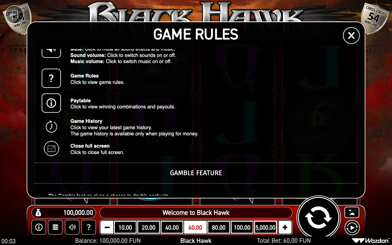 Game rules, page 6 — Black Hawk