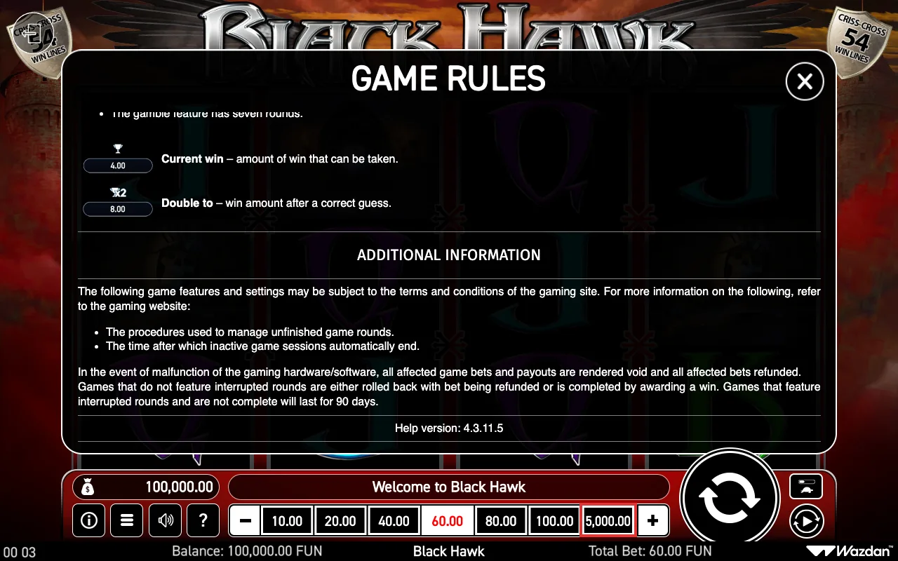 Game rules, page 7 — Black Hawk