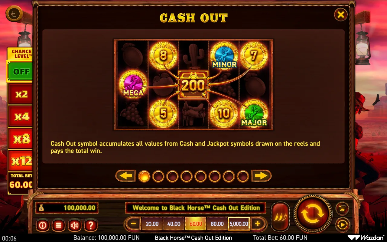 Game rules, page 1 — Black Horse Cash Out Edition