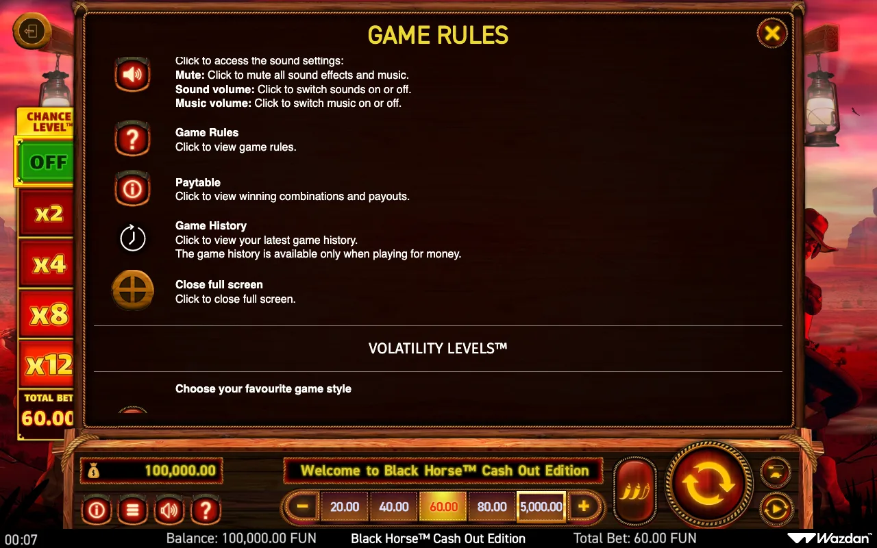 Game rules, page 13 — Black Horse Cash Out Edition