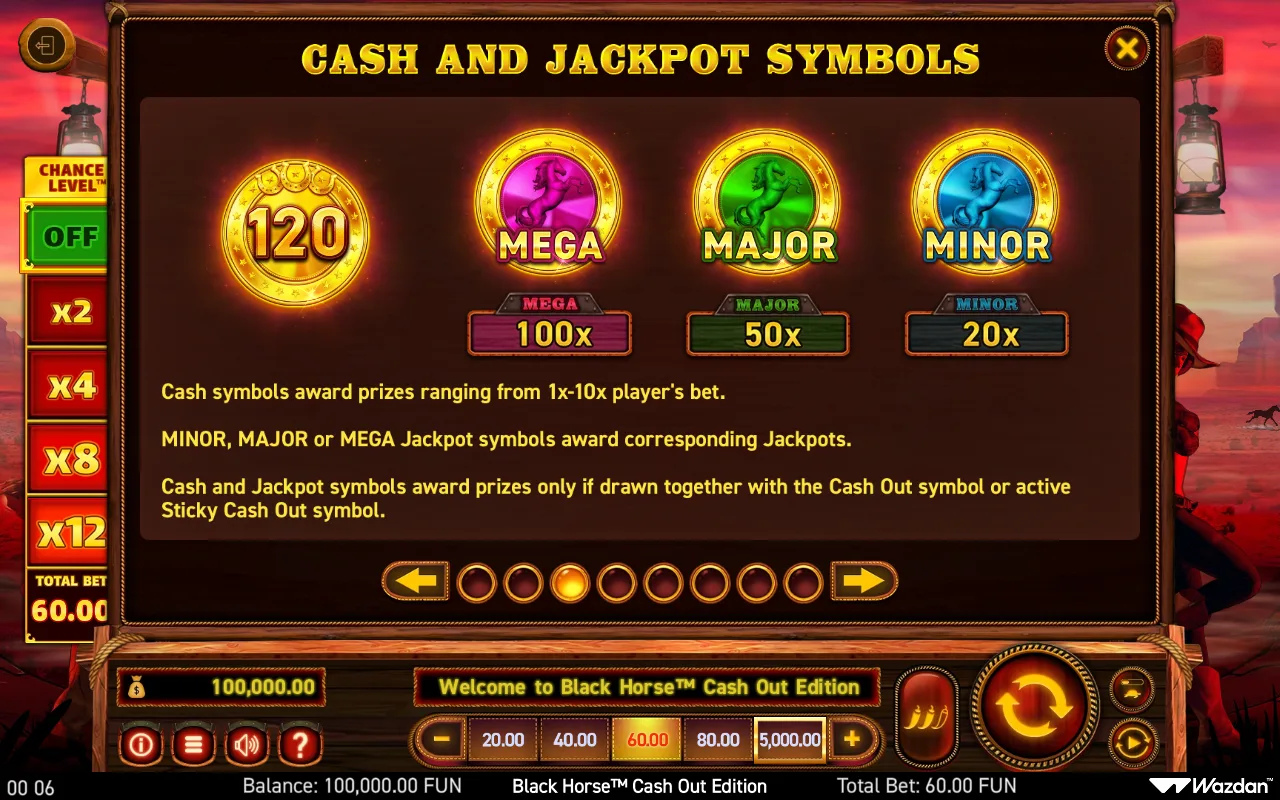 Game rules, page 3 — Black Horse Cash Out Edition