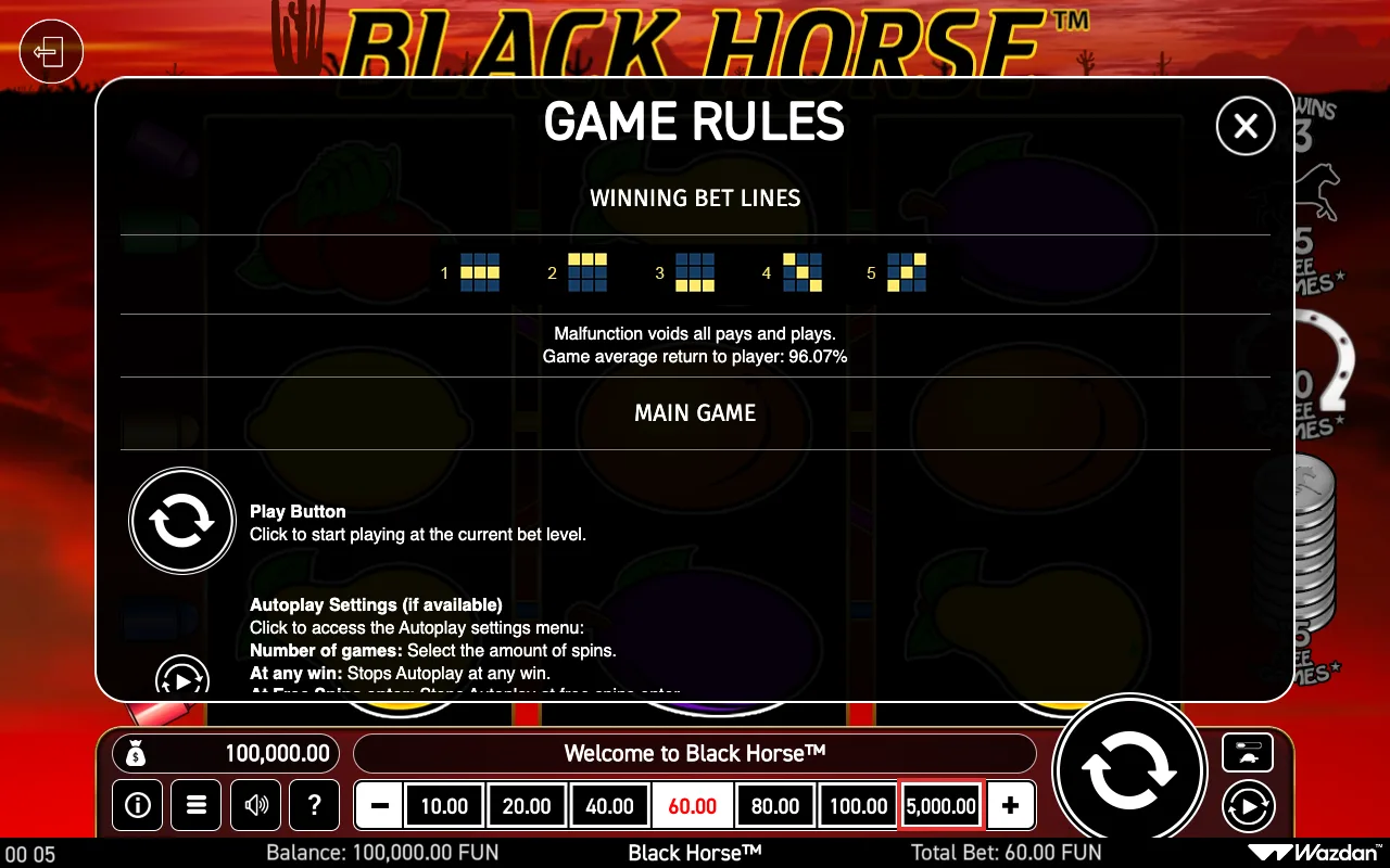Game rules, page 4 — Black Horse