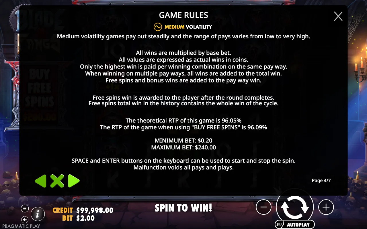 Game rules, page 4 — Blade & Fangs